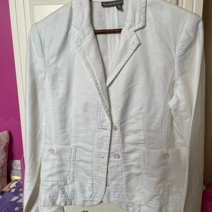 White linen blazer